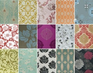 Common wallpaper styles and designs.