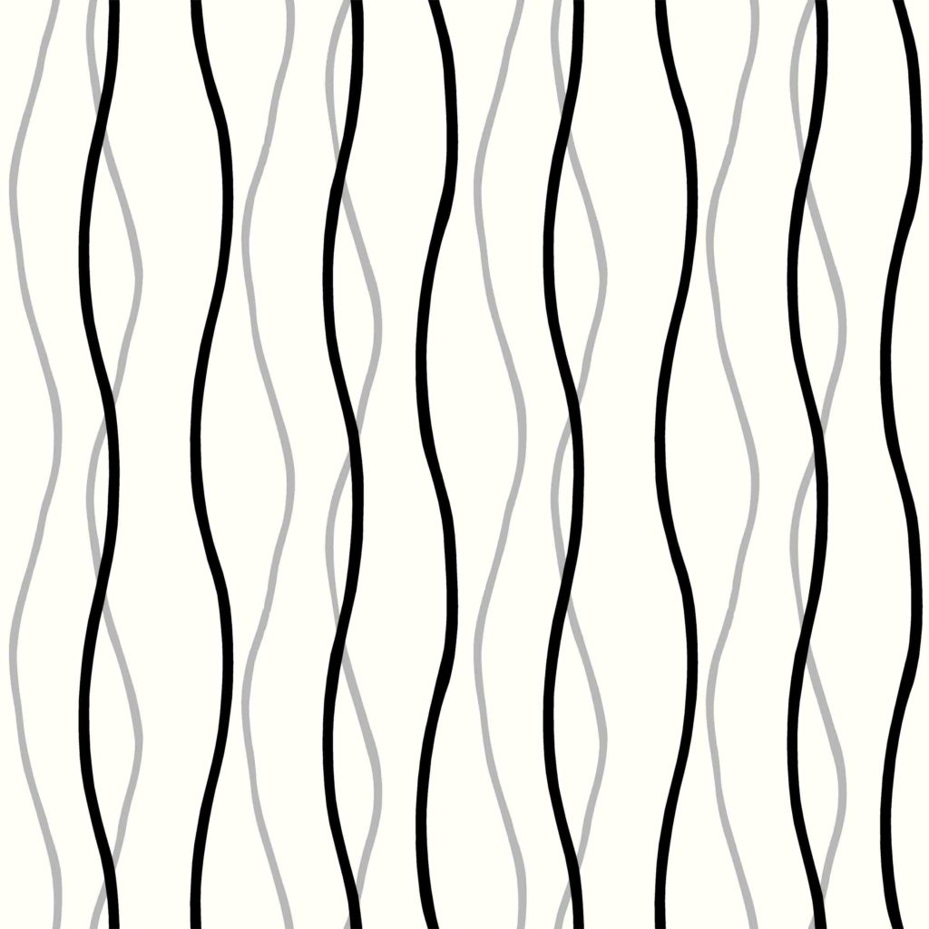 Black and white vertical waves wallpaper F216171 - Decor City