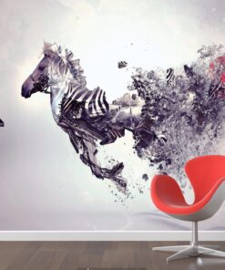 Art Crafted Horse 3D / 5D / 8D wall murals / custom wallpaper design - DCWM000100