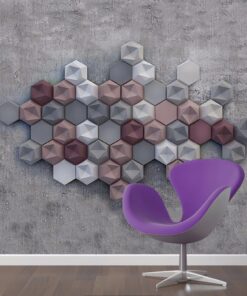 Multi coloured 3D Prism cube photomurals / wallpapers - DCWM00059