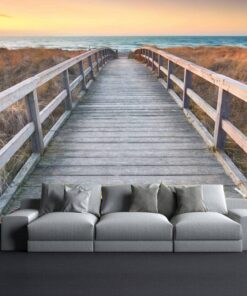 Wooden bridge 3D Custom wall murals/Wallpapers – DCWk000108