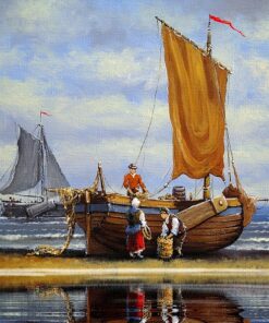 Alternative view of Sailing boat over the Sea 3D Custom wall murals/Wallpapers – DCWk000121