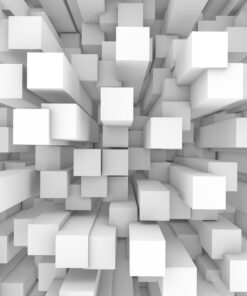 Alternative view of 3D Cubes Custom wall murals / wallpapers – DCWM000513