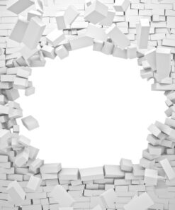 Alternative view of Brick wall Hollow 3D Custom wall murals / wallpapers – DCWM000545