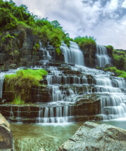 Alternative view of Mountain Waterfall 3D Custom wall murals / wallpapers – DCWM000547