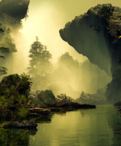 Alternative view of Sunset in the Forest 3D Custom wall murals / wallpapers – DCWM000794