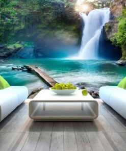 WaterFall surrounded by Trees 3D Custom wall murals / wallpapers – DCWM000795