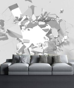 White hollow space 3D Custom wall murals / wallpapers – DCWM000908