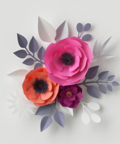 Alternative view of Grey Background with Floral 3D Custom wall murals / wallpapers – DCWM000945