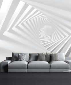 Gray Background with patterned  3D Custom wall murals / wallpapers – DCWM000975