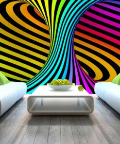 Multi colored spiral patterned 3D Custom wall murals / wallpapers – DCWM000994