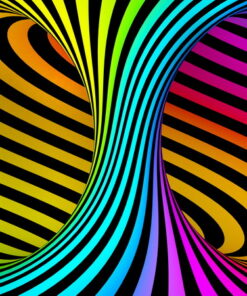 Alternative view of Multi colored spiral patterned 3D Custom wall murals / wallpapers – DCWM000994