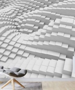 White Abstract 3D Custom wall murals / wallpapers – DCWM001561
