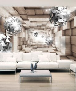 Block tunnel 3D Custom wall murals / wallpapers – DCWM001562