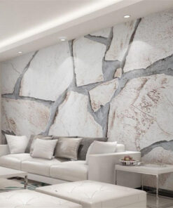 Crystal Muddy Brown stone  3D Custom wall murals / wallpapers – DCWM001566