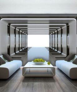 Metallic Corridor 3D Custom wall murals / wallpapers – DCWM001575