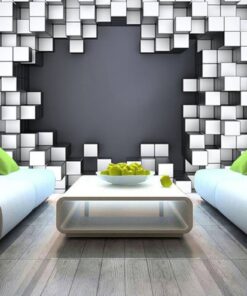 Cubic design with dark center background 3D Custom wall murals / wallpapers – DCWM003462