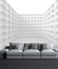 White round block 3D Holes Custom wall murals / wallpapers – DCWM003464