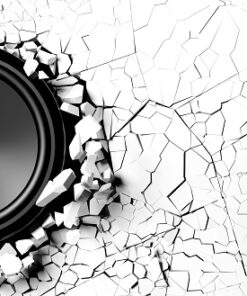 Alternative view of White speaker 3D Custom wall murals / wallpapers – DCWM003465