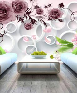 Beautiful rosette flower design 3D Custom wall murals / wallpapers – DCWM003469
