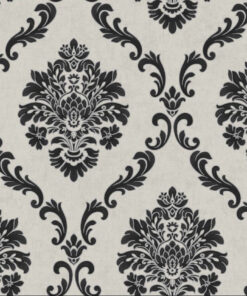 Black and White Damask Wallpaper A62-10P32