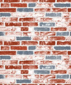 Modern Red and Grey Bricks Wallpaper A51-15P61