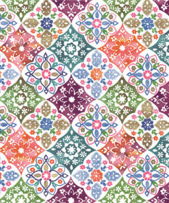 Multi Colour Geometric Wallpaper A48-17P08