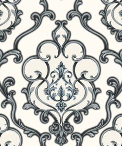 New Silver Grey Damask Wallpaper A28-22P48