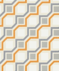 Silver Orange Geometric Pattern Wallpaper A51-15P40