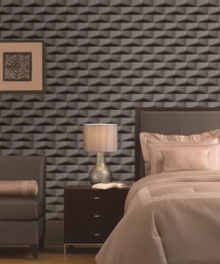 Alternative view of Trendy Grey 3D Geometric Patterned Wallpaper - A51-16P38