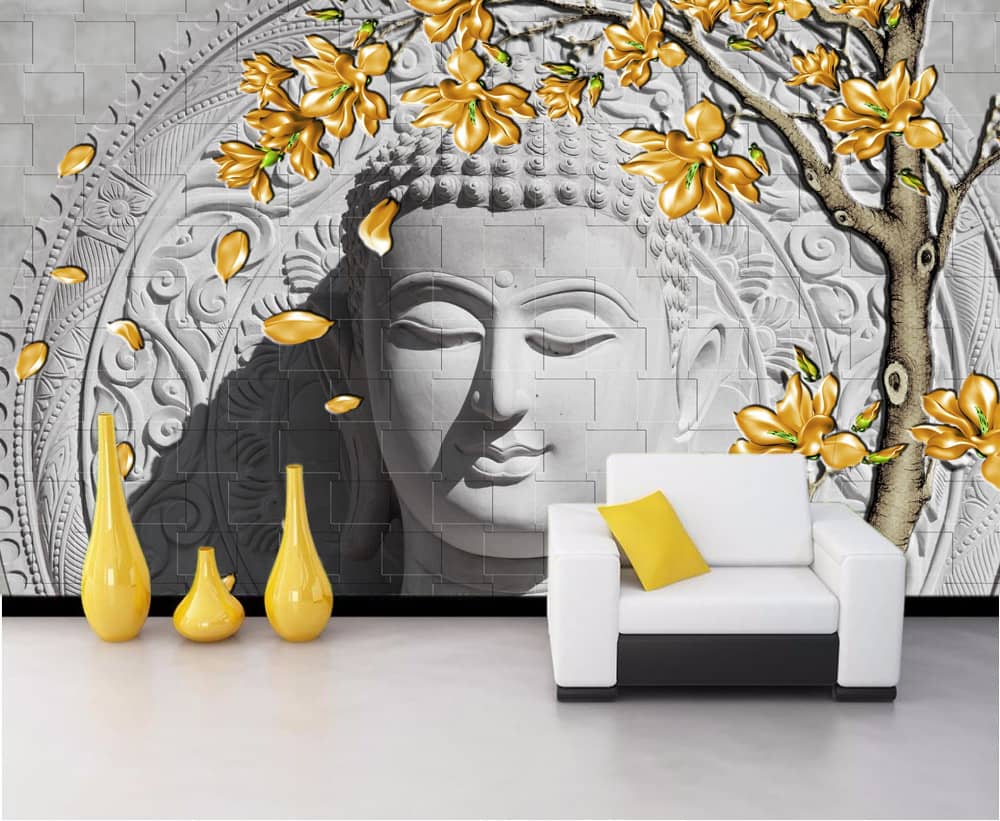 3d Buddha Custom Photomural Wallpaper Dcwm000407 Decor City