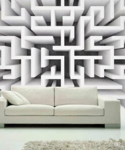 Straight Line Maze 3D custom photomural wallpaper - dcwm000434