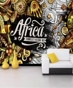 African Vector 3D custom photomural wallpaper design - dcwm000439