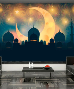 Alternative view of Mosque Skyline design custom photomural wallpaper - dcwm000492