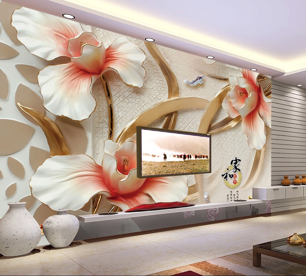 Luxury custom floral Photomural wallpaper design - DCWM0006928 - Decor City