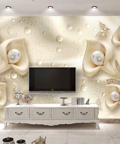 Luxury Floral Pearl Custom Photomural wallpaper design - DCWM0008484