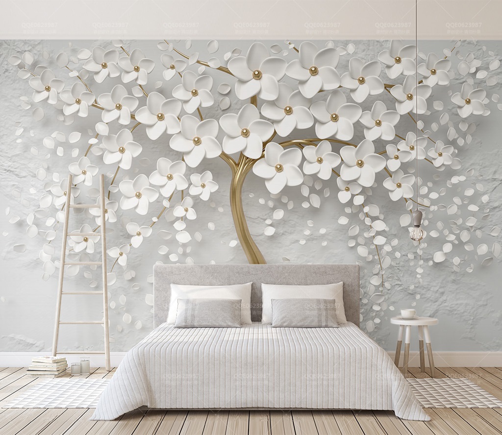 white wallpaper design