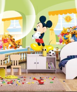 Mickey and Winnie-the-Pooh Kids Custom Photomural wallpaper design - DCWM0095339