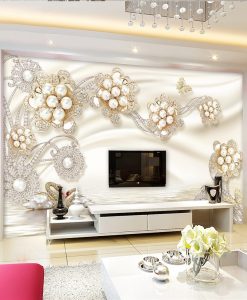 Diamond Pearls Custom Photomural wallpaper design - DCWM0177753 - Decor City