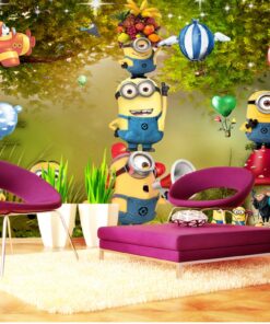 Alternative view of The Minions Kiddies Custom Photomural wallpaper design - DCWM0247104