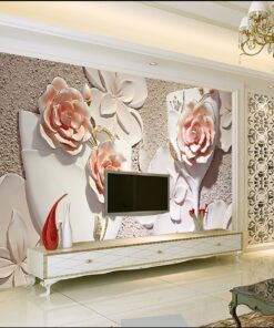 Alternative view of 3D Custom Floral Photomural wallpaper design - DC1910282708