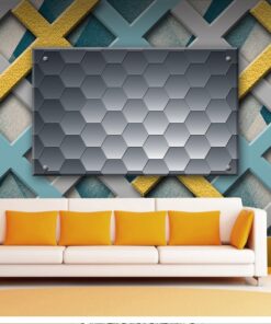 Alternative view of Green and Grey Patterned Custom Photomural wallpaper design - DCWM0375164