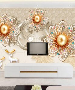 Alternative view of Luxury Floral Custom Photomural wallpaper design - DCWM0410684