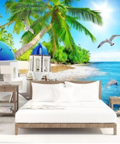 Santorini Greece Seaside Custom Photomural wallpaper design - DC1910413418