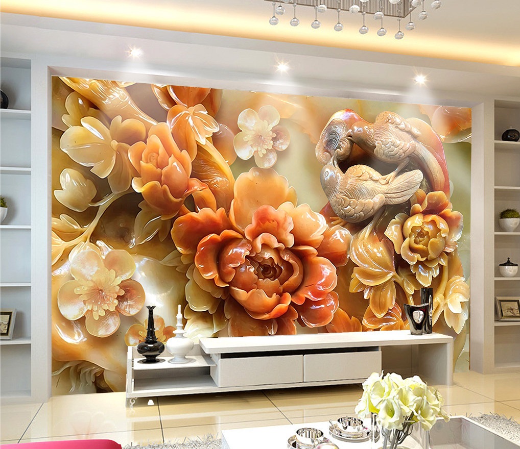 3D colourful Jade Custom Photomural wallpaper design - DC1910420030 - Decor  City