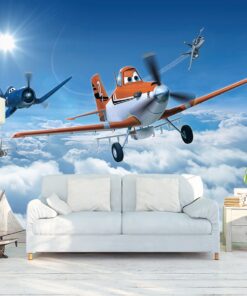 Alternative view of Kiddies Aeroplane Custom Photomural wallpaper design - DC1910427672