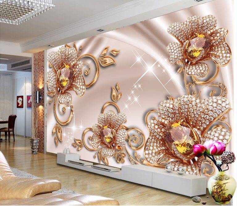 Stunning Luxury Floral Diamond Custom Photomural   Design   Custom Photomural Wall Print Design DC1910448834 1 3D 5D And 8D Customised   Mural Sold In Nigeria By DecorCity 768x668 