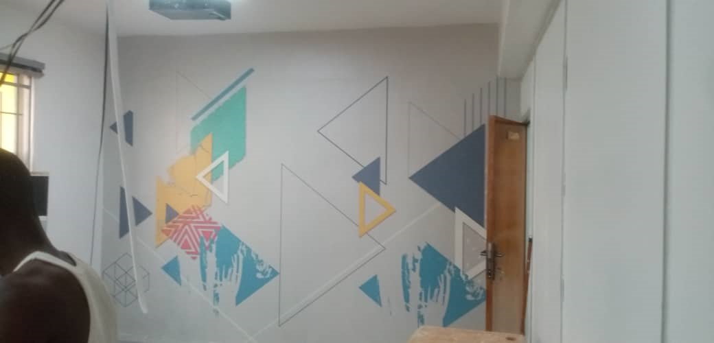 Custom Office Wall branding at Main One Office, Ajah - Decor City