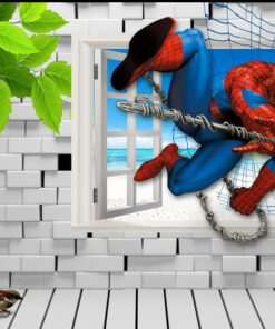 Alternative view of Spiderman Kiddies 3D / 5D / 8D wall murals / custom wallpaper - DCWM2006122