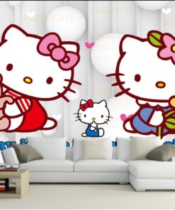Alternative view of Hello kitty kiddies 3D / 5D / 8D wall murals / custom wallpaper - DCWM2006124